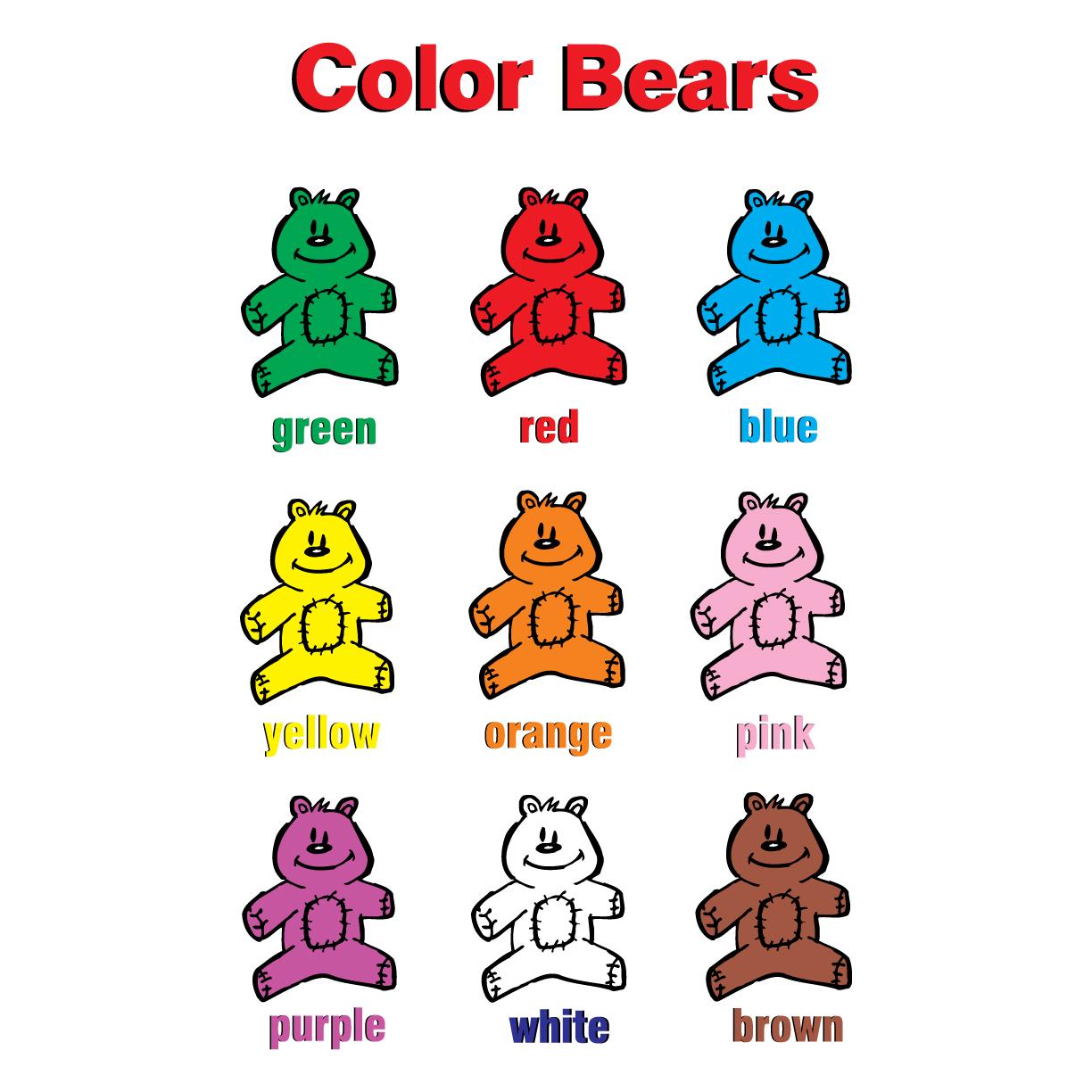 Color Bears Educational Laminated Chart