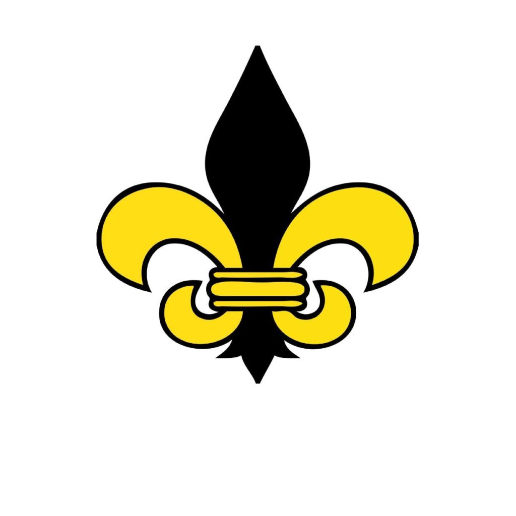 Fleur de Lis Black and Gold Laminated Chart