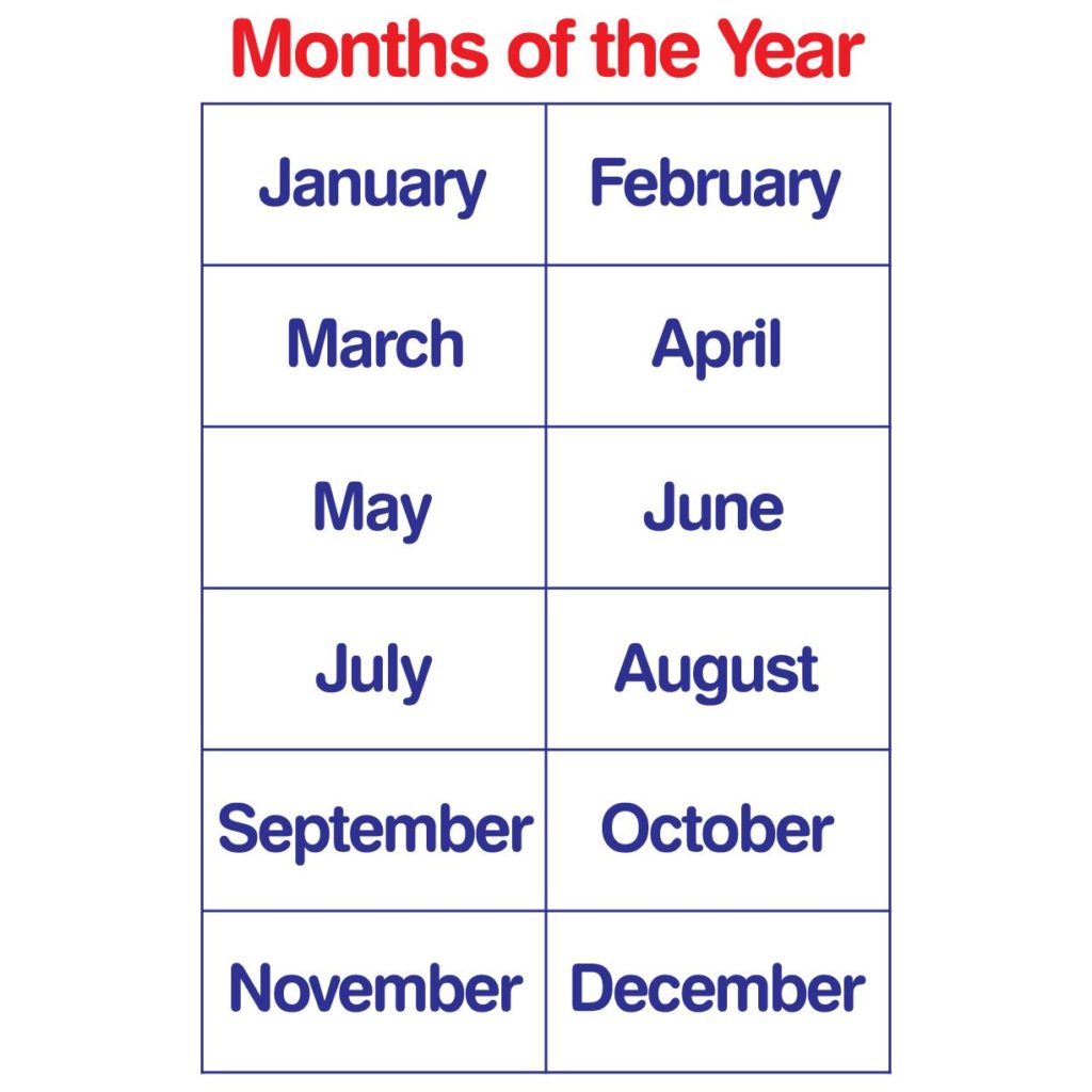 Months of the Year Educational Laminated Chart