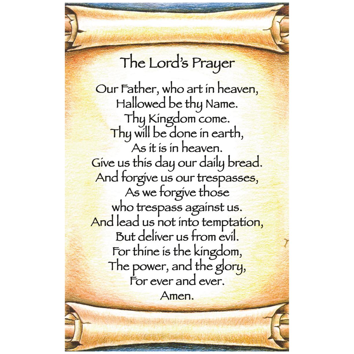 The Lord’s Prayer Educational Laminated Chart